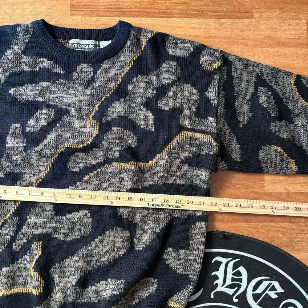 Marquis Vintage Abstract Crewneck Sweater Size L